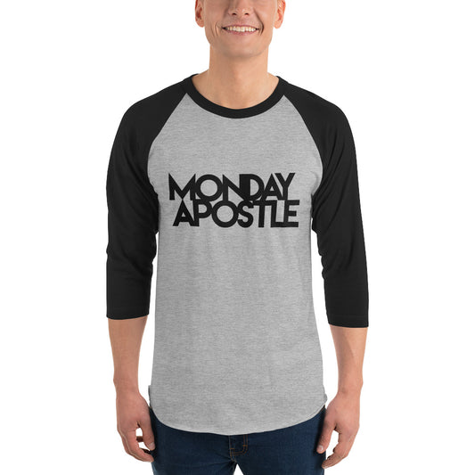 Monday Apostle (Black Letter) 3/4 Sleeve Raglan Shirt
